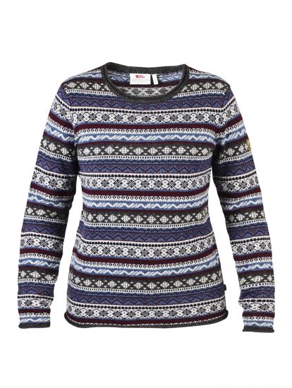 Ovik Folk Knit Sweater W  Uncle Blue 
