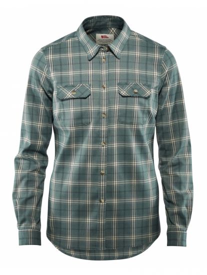 Fjallglim Stretch Shirt LS W  Frost Green 