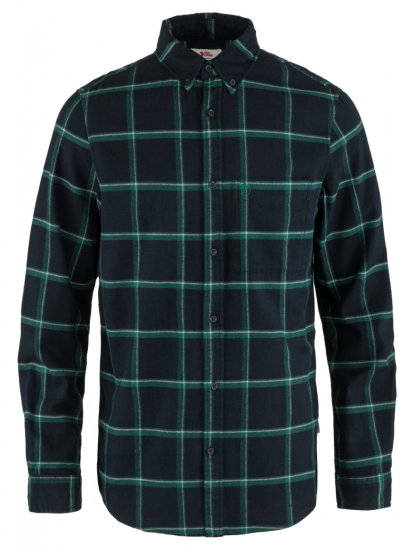 Ovik Comfort Flannel Shirt LS M  Dark Navy/Arctic Green 