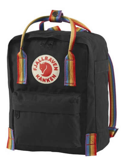 Kanken Rainbow Mini  Black/Rainbow Pattern 