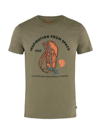 Space T-shirt Print M  Green 