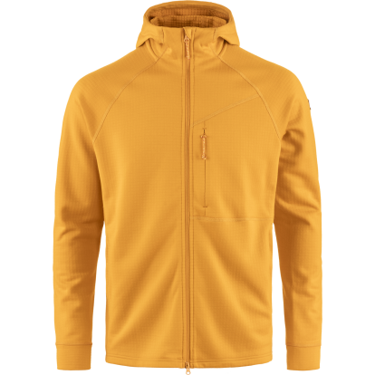 Abisko Grid Fleece Hoodie M  Mustard Yellow 