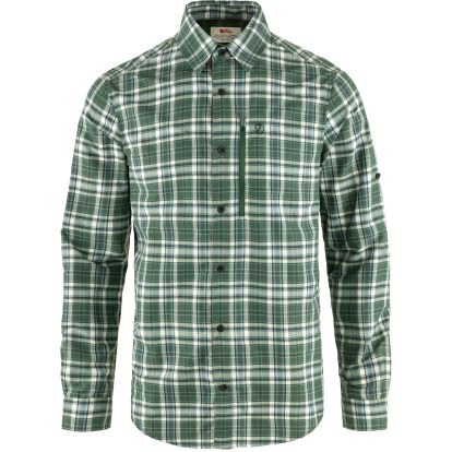 Abisko Hike Shirt LS  Chalk White/Deep Patina 