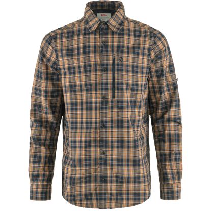 Abisko Hike Shirt LS  Dark Navy/Buckwheat Brown 