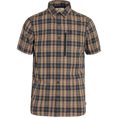 Abisko Hike Shirt SS  Dark Navy/Buckwheat Brown 
