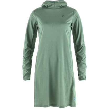 Abisko Sun-hoodie Dress W  Patina Green 
