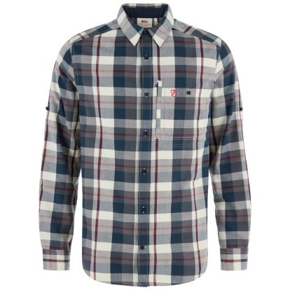 Fjallglim Regular Shirt M  Dark Navy/Chalk White 