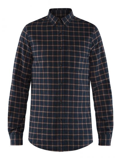 Ovik Flannel Shirt M  Dark Navy 