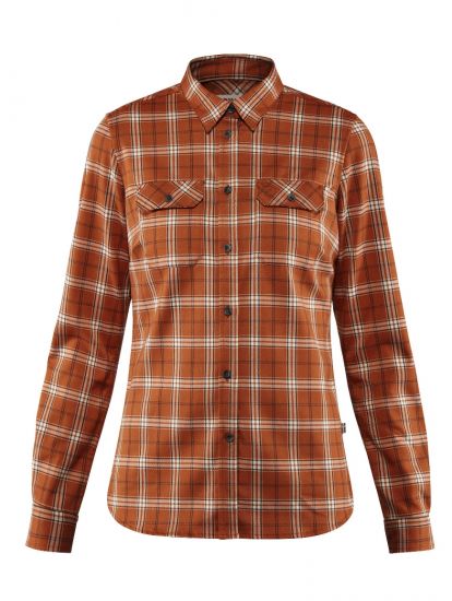Fjallglim Stretch Shirt LS W  Autumn Leaf 