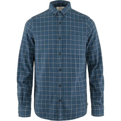 Ovik Flannel Shirt M  Indigo Blue/Flint Grey 