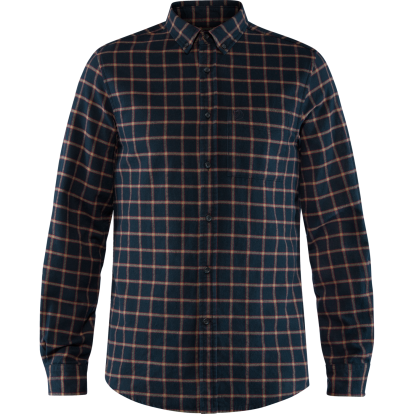 Ovik Flannel Shirt M  Dark Navy/Chalk White 