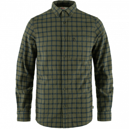 Ovik Flannel Shirt M  Laurel Green/Indigo Blue 
