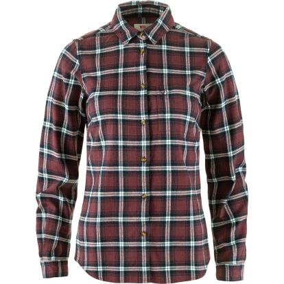 Ovik Flannel Shirt W  Port/Breeze Blue 