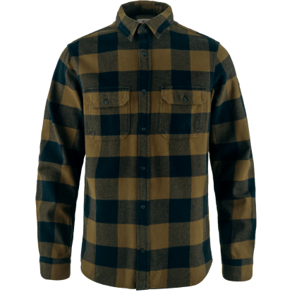 Ovik Heavy Flannel Shirt M  Wood Brown/Dark Navy 