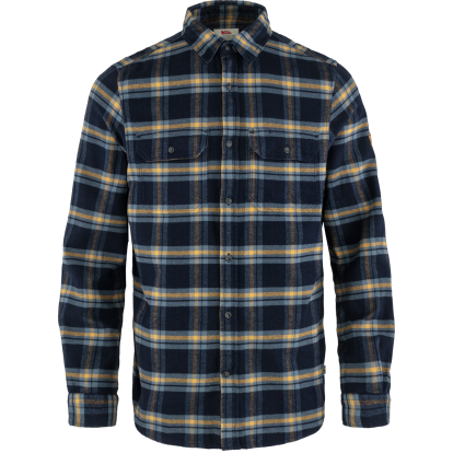 Ovik Heavy Flannel Shirt M  Dark Navy/Buckwheat Brown 