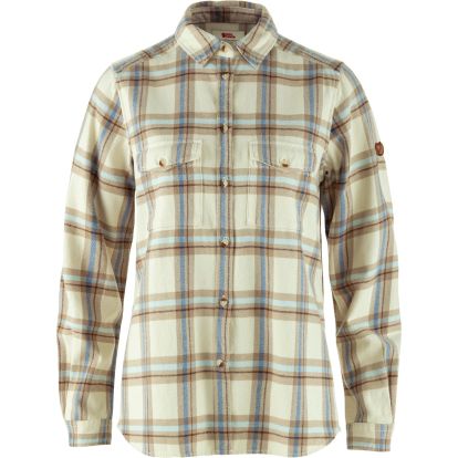 Ovik Heavy Flannel Shirt W  Chalk White/Fossil 