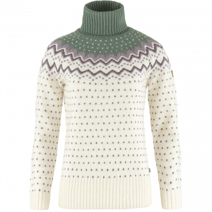 Ovik Knit Roller Neck W  Chalk White/Patina Green 