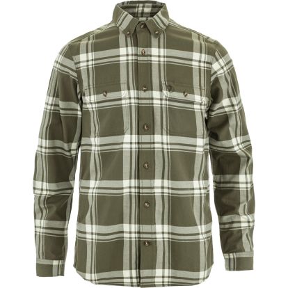 Ovik Lite Flannel Shirt M  Laurel Green/Chalk White 