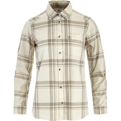 Ovik Lite Flannel Shirt W  Chalk White/Fossil 