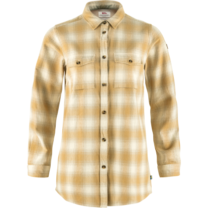 Ovik Twill Shirt LS W  Chalk White/Dune Beige 