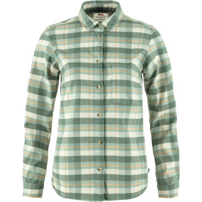 Singi Fjall Shirt W  Patina Green/Chalk White 