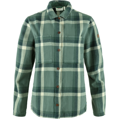 Singi Flannel Overshirt W  Patina Green/Deep Patina 