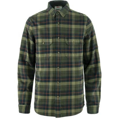 Singi Heavy Flannel Shirt LS M  Black/Deep Forest 