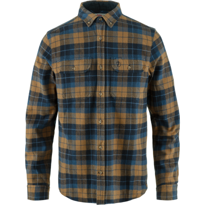Singi Heavy Flannel Shirt LS M  Dark Navy/Buckwheat Brown 