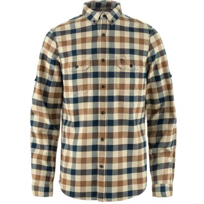 Skog Shirt LS M  Fossil/Dark Navy 