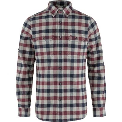 Skog Shirt LS M  Dark Garnet/Fog 